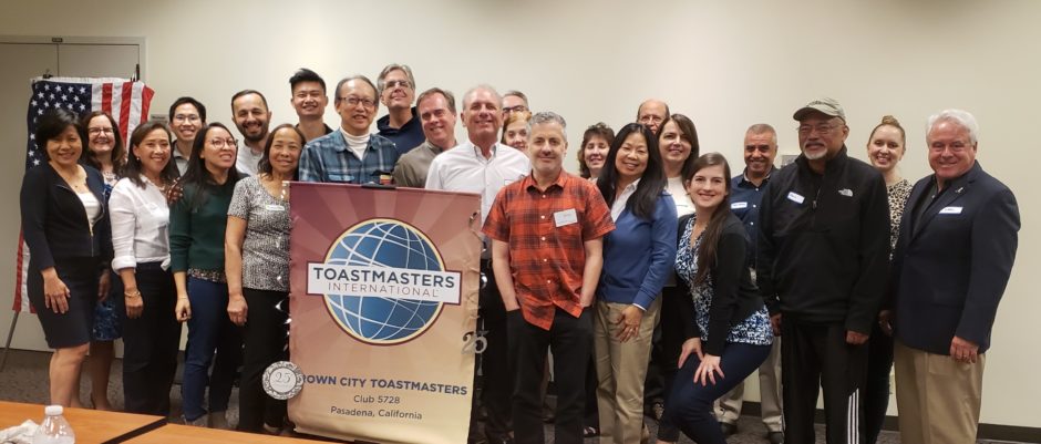 Kevin Moore & Toastmasters Club members celebrates their 25th anniversary